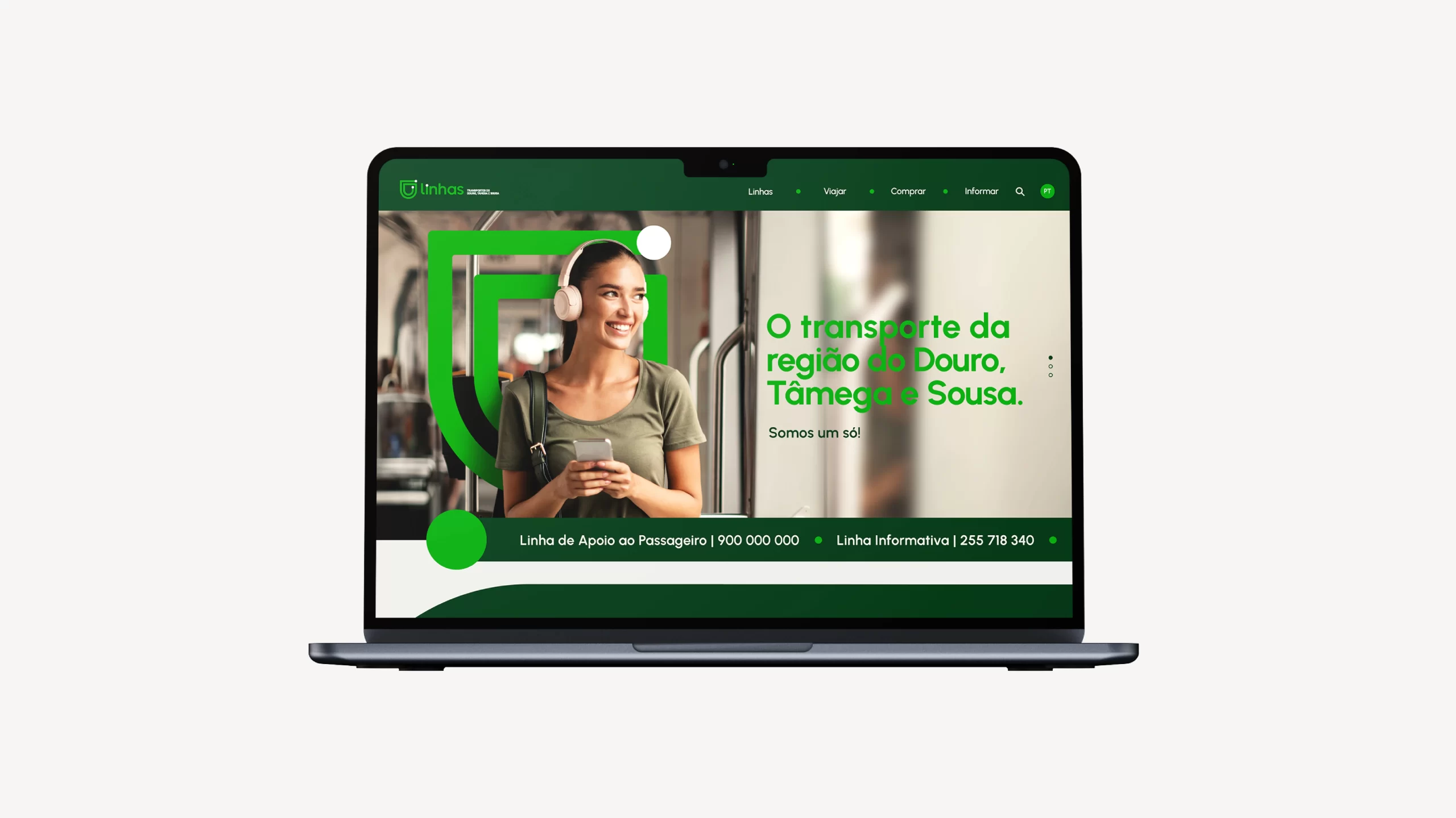 D'FRONT | Linhas Transportes do Douro Tâmega e Sousa - Branding